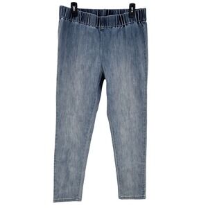 Soft Surroundings Jeans Women L Light Wash Pull On Recovery Pant Comfort‎ Casual